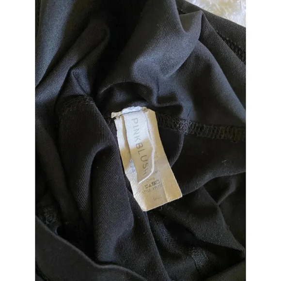 PINKBLUSH Maternity Leggings Women’s Small Black Crop - Picture 3 of 6